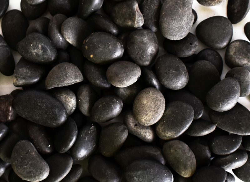 Black Polished Pebbles